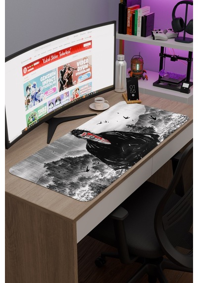 Vagabond Kaymaz Dikişli Kauçuk Oyuncu Mousepad V1 - 90x40 Xxl Gaming Mouse Pad Fare Altlığı