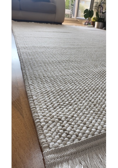 Elvey Home Açık Bej İskandinav Yumuşak Bukle Minimalist Kesme Halı Elvbklmakhal Açık Bej