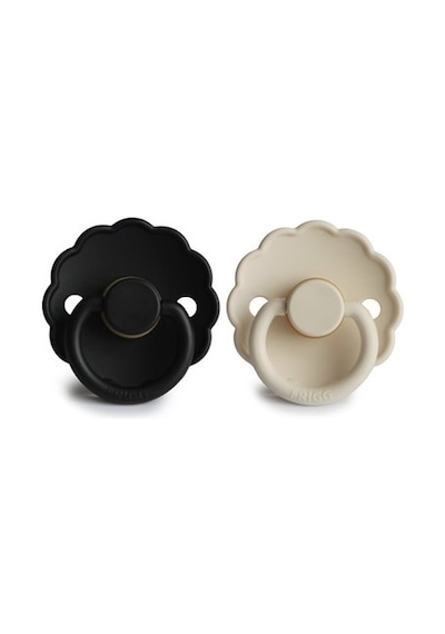 FRIGG Daisy İkili Kauçuk Emzik - Cream/Jet black 0-6 ay