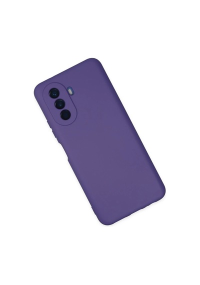 Huawei Nova Y70 Kılıf Nano İçi Kadife Silikon - Mor Düz Renkli