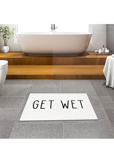Evaşk Banyo Paspası İpeksi Kadifemsi Halı Yüzey Kaymaz Taban 60x90 BM01260B Beyaz