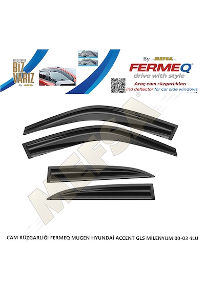 Cam Rüzgarlığı Fermeq Mugen Hyundai Accent Gls Milenyum 00-03 4lü