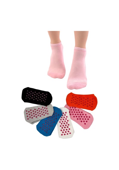 Steppe Berry 6'lı Kadın Pilates Yoga Çorabı Çok Renkli