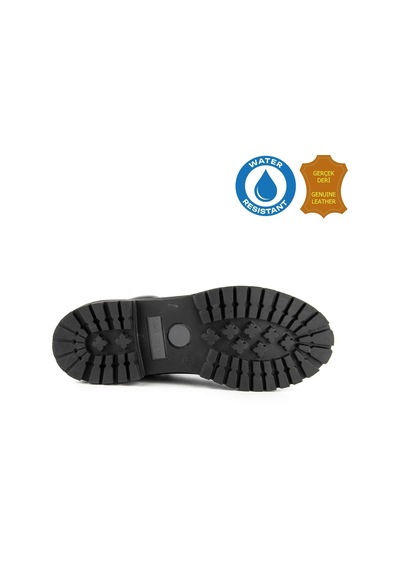 Hush Puppies Helppo 725812 Gerçek Deri, Anatomik, Waterresist Erkek Bot Siyah Siyah