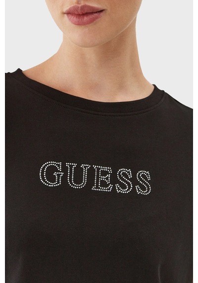 Guess Bayan T Shirt V3bı11 J1314 Jblk Siyah Siyah