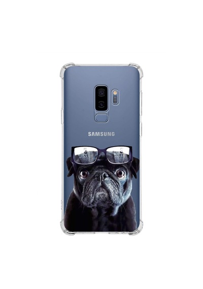 Samsung Galaxy S9 Plus Uyumlu Köpek 3 Baskılı Şeffaf Köşe Korumalı Antişok Kılıf