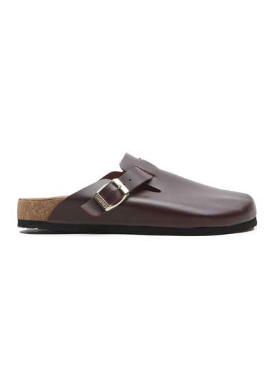 Comfortfusse Capri-n - Erkek Ortopedik Hakiki Deri Sabo Terlik Bordo Nappa Deri