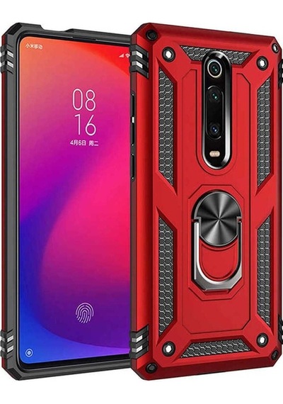 Xiaomi Mi 9t Kılıf Zore Vega Kapak Kırmızı