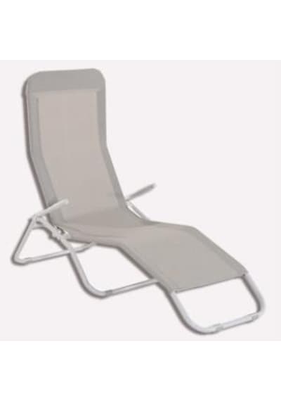 Katlanabilir Gri Şezlong 136 x 61 x 102 cm
