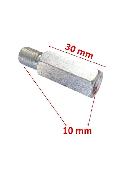 Ayna Somunu Uzatma İç-dış 10 Mm Düz Diş 5 Adet-erpilsan Elektronik