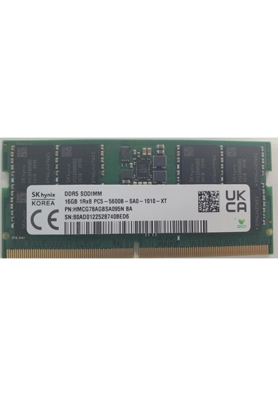 Sk Hynix Sk-hynix Hmcg78agbsa095n 16gb Ddr5 5600mt Cl46 262 Pin Sodımm, 1.1v Notebook Ram Bellek