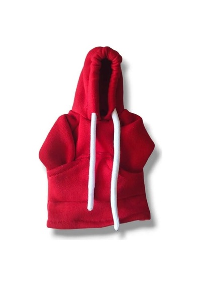 Vites Kılıfı Uyumlu Kapşonlu Sweatshirt Vitese Geçmeli Vites Topuzu Kılıfı Kırmızı
