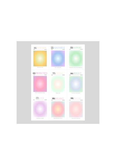 Aura Poster Seti-angel Numbers Poster Seti-9 Adet