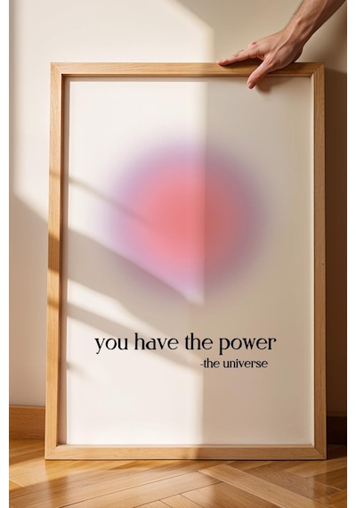 You Have The Power Çerçeveli Tablo Aura Enerji Renkleri - Güç Sende