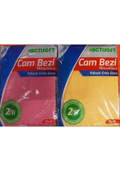 Cam Bezi Mikrofiber 2 Li Paket 2 Adet Renkli