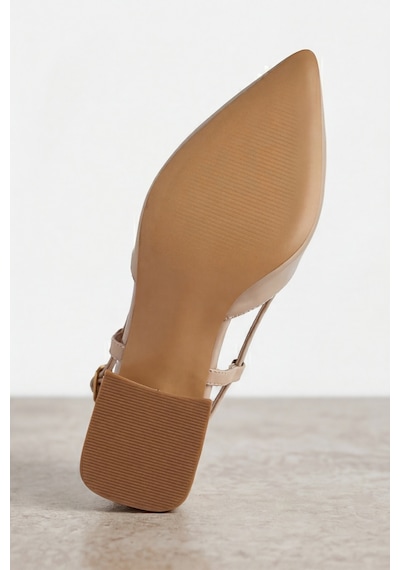 V-royal Nude Bej Rugan Işıltılı Altın V-toka Detaylı Elegant Slingback - Sivri Burun Alçak Kare ... V-royal Nude Bej Rugan Işıltılı Altın V-toka Detaylı Elegant Slingback - Sivri Burun Alçak Kare ...