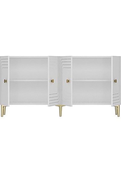 Ka1521bg Lessi150 Konsol, Tv Sehpası Ve Kahve Köşesi Beyaz-gold 150cm Beyaz-gold