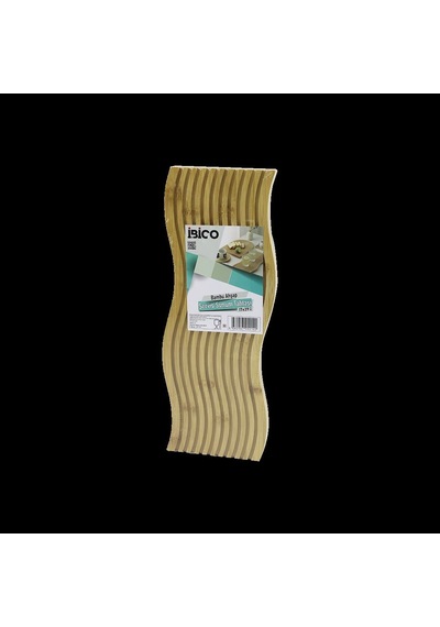 Bambu Servis Sunum Tahtası 17x39x1.5 Cm Çift Yüzlü Dalgalı/kanallı
