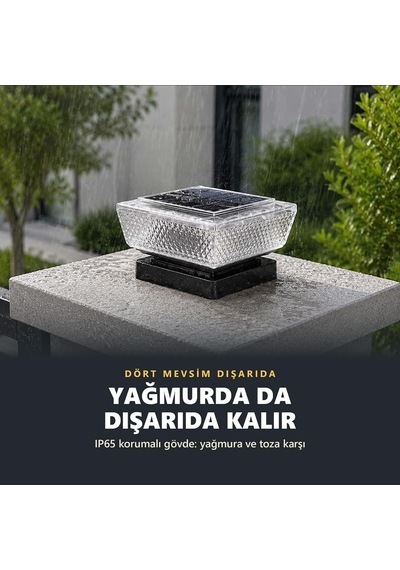 Solar Kolon Başı Ve Duvar Üstü Lambası, Şeffaf, 2 Adet, Gt-sl51