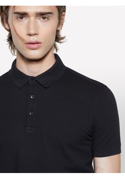 %100 Pamuk Regular Fit Polo T-shirt Erkek Siyah Polo - 325p3089s300t Siyah