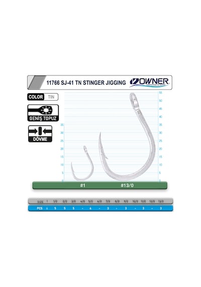 Cultiva 11766 Stinger Jig İğnesi 2-0