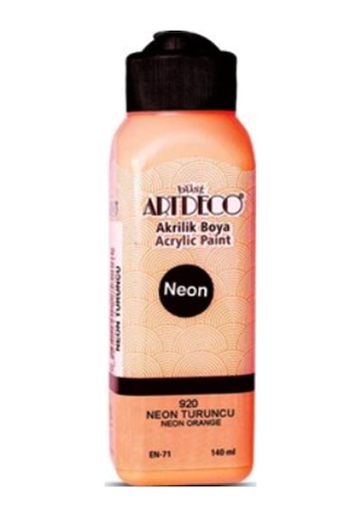 Artdeco Akrilik Boya 140 Ml Neon Turuncu - 4 Adet Diğer