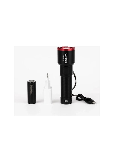 Ws-5575 Şarjlı El Feneri 20w 2000 Lümen Lazer Led Çok Renkli