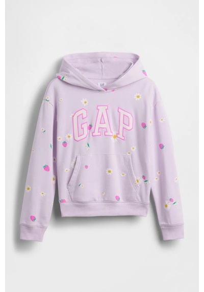 Kız Çocuk Relaxed Gap Logo Fransız Havlu Kumaş Sweatshirt Mor