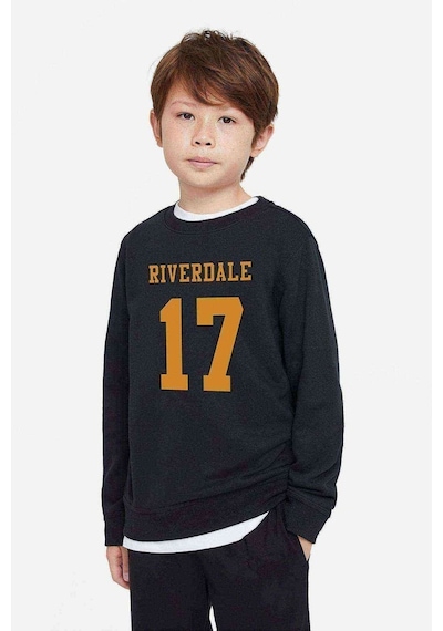 Tshirthane Riverdale 17 Baskılı Unisex Çocuk Siyah Sweatshirt Siyah
