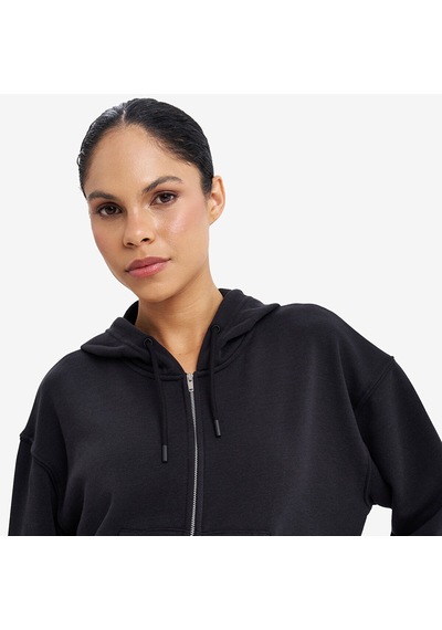 Lescon Siyah Kadın Fermuarlı Kapüşonlu Sweatshirt 26s-2201-26n