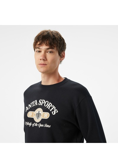 Anta Iconic Erkek Siyah Sweatshirt 872518713 Siyah