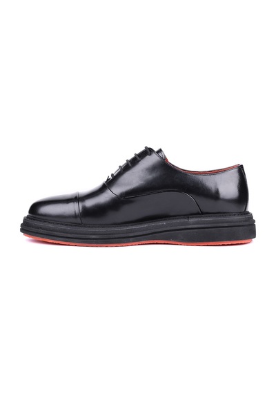 Shoetyle - Siyah Hakiki Açma Deri Bağcıklı Erkek Klasik Ayakkabı 250-2035-1532