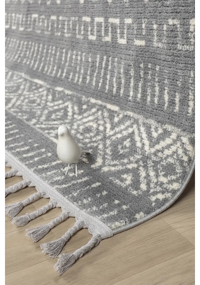 Seyran Halı Puffy 1005 Gri Polyester Makine Halısı