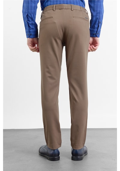 İmza Kahverengi Yan Cep Örme Slim Fit Esnek Jogger Pantolon 1003260173