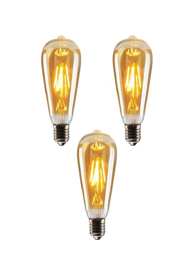 Şahnet 4w Dim Rustik Led Ampul Sarı Işık Armut Edison Ampul 3 Adet