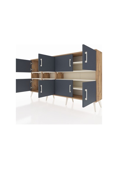 Arges Konsol 8 Raflı 8 Kapaklı 176x30x99 Çam-antrasit/aytaşı Antrasıt/aytası - Atlas Çam Arges Konsol 8 Raflı 8 Kapaklı 176x30x99 Çam-antrasit/aytaşı Antrasıt/aytası - Atlas Çam