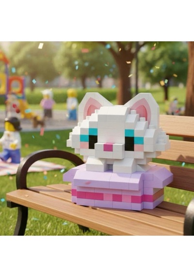 Mey İthalat Lz-8641 Kedi 170 Parça Block Oyuncak-mini Poşet