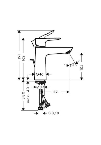 Hansgrohe Talis E 110 Lavabo Bataryası Parlak Altın - 71710990