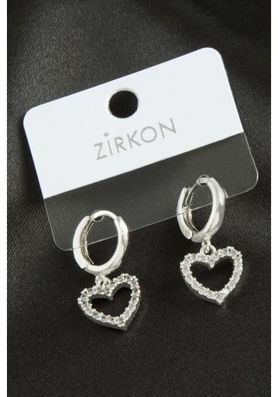 - 912 - Zirkon Taşlı Küpe - Nazblsmm - Gümüş Rengi