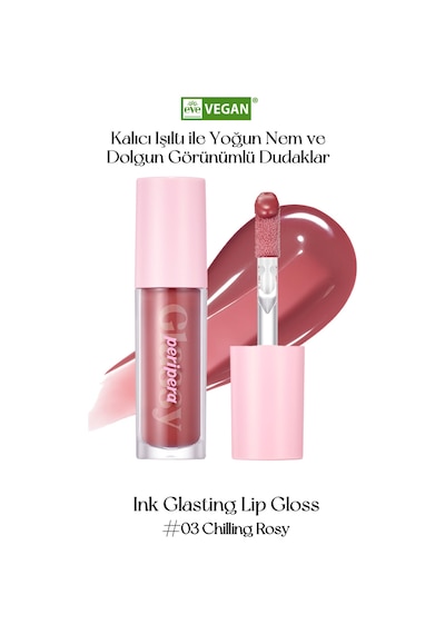 Dudaklara Dolgun Ve Işıltılı Görünüm Sunan Gloss Perıpera Ink Glasting Lip Gloss 3 Chilling Rosy 3
