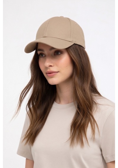 Mollycrush Luxury Unisex Kum Rengi Pamuklu Beyzbol Şapkası Premium Casual Outdoor Model Kum Rengi