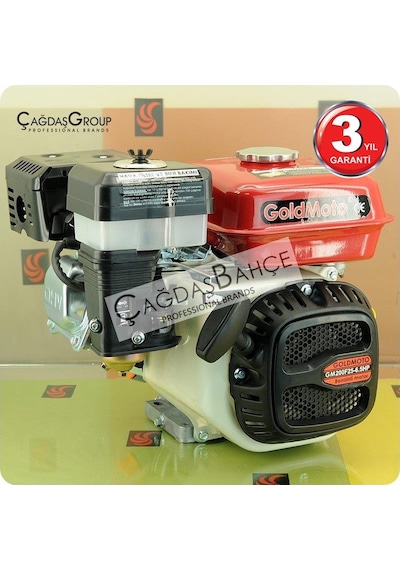 Goldmoto Gm200F25 Benzinli Motor 6.5 Hp Krank Mili Frezeli 25Mm