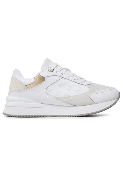 Tommy Hilfiger Elevated Embossed Runner Gold Fw0fw07384-ybs Kadın Günlük Spor Ayakkabı Beyaz Tommy Hilfiger Elevated Embossed Runner Gold Fw0fw07384-ybs Kadın Günlük Spor Ayakkabı Beyaz