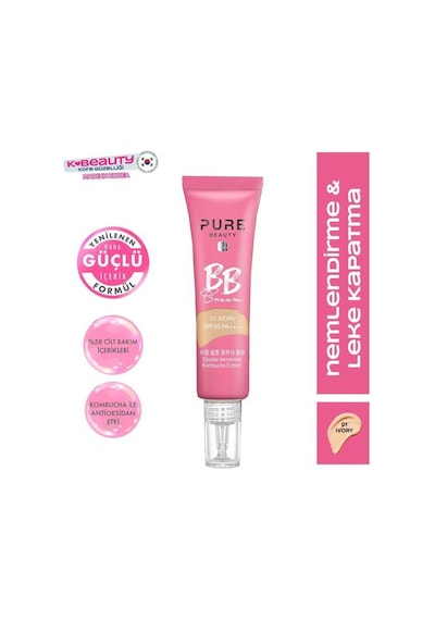 Pure Beauty Bb Krem Spf50 Pa++++ Ivory 30 Ml 0