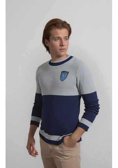 Harry Potter Ravenclaw Quidditch Sweatshirt Lisanslı Örme Kazak Mavi Gri Unisex - Xl Beden