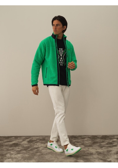 Yeşil Formunu Koruyan Regular Fit Mont 195057