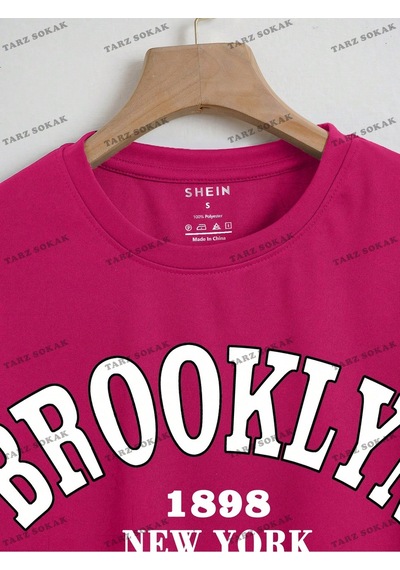 Flood Of Style Crop Ckod-232913 Harf Grafikli Kırpma Kahverengi