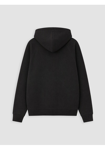 LC Waikiki Lc Waıkıkı Siyah Kapüşonlu Erkek Fermuarlı Sweatshirt