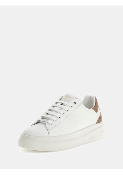 Guess Elbina Kadın Deri Sneaker Ayakkabı Fljelbfal12 Bej