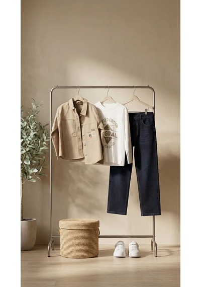 Mutlu Bebe %100 Pamuk Bayramlık Erkek Çocuk Kombin Bej Ceket, Baskılı Sweatshirt Ve Kot Pantolon 3 Lü Takım Bej Mutlu Bebe %100 Pamuk Bayramlık Erkek Çocuk Kombin Bej Ceket, Baskılı Sweatshirt Ve Kot Pantolon 3 Lü Takım Bej